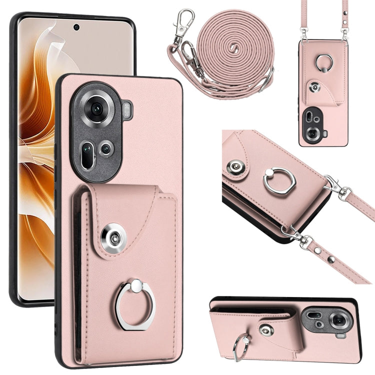 Organ Card Bag Ring Holder Phone Case with Long Lanyard, For OPPO A3 Pro 5G, For OPPO F25 Pro 5G India, For OPPO Reno11 F Thai Version, For OPPO Reno11 Global, For OPPO Reno11 Pro Global, For OPPO A58/A58x/A1x/A2x, For OPPO A38 4G / A18 4G Global      ...