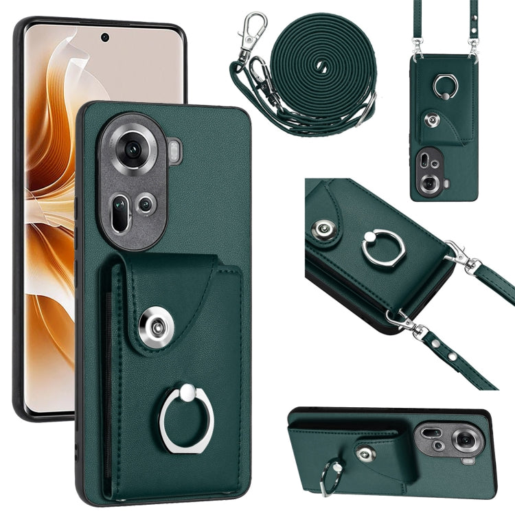 Organ Card Bag Ring Holder Phone Case with Long Lanyard, For OPPO A3 Pro 5G, For OPPO F25 Pro 5G India, For OPPO Reno11 F Thai Version, For OPPO Reno11 Global, For OPPO Reno11 Pro Global, For OPPO A58/A58x/A1x/A2x, For OPPO A38 4G / A18 4G Global      ...