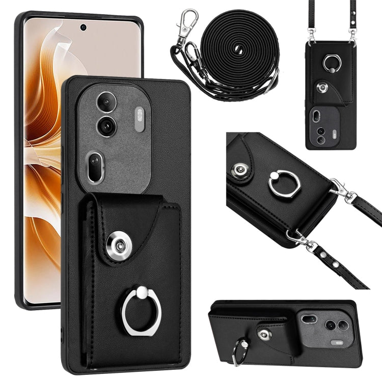 Organ Card Bag Ring Holder Phone Case with Long Lanyard, For OPPO A3 Pro 5G, For OPPO F25 Pro 5G India, For OPPO Reno11 F Thai Version, For OPPO Reno11 Global, For OPPO Reno11 Pro Global, For OPPO A58/A58x/A1x/A2x, For OPPO A38 4G / A18 4G Global      ...