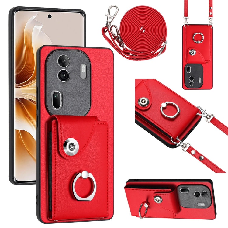 Organ Card Bag Ring Holder Phone Case with Long Lanyard, For OPPO A3 Pro 5G, For OPPO F25 Pro 5G India, For OPPO Reno11 F Thai Version, For OPPO Reno11 Global, For OPPO Reno11 Pro Global, For OPPO A58/A58x/A1x/A2x, For OPPO A38 4G / A18 4G Global      ...