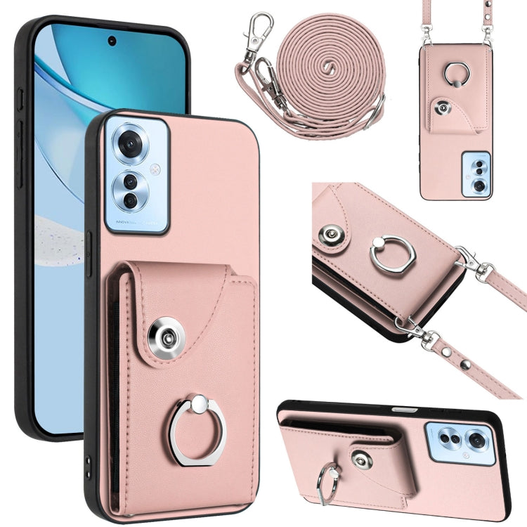 Organ Card Bag Ring Holder Phone Case with Long Lanyard, For OPPO A3 Pro 5G, For OPPO F25 Pro 5G India, For OPPO Reno11 F Thai Version, For OPPO Reno11 Global, For OPPO Reno11 Pro Global, For OPPO A58/A58x/A1x/A2x, For OPPO A38 4G / A18 4G Global      ...