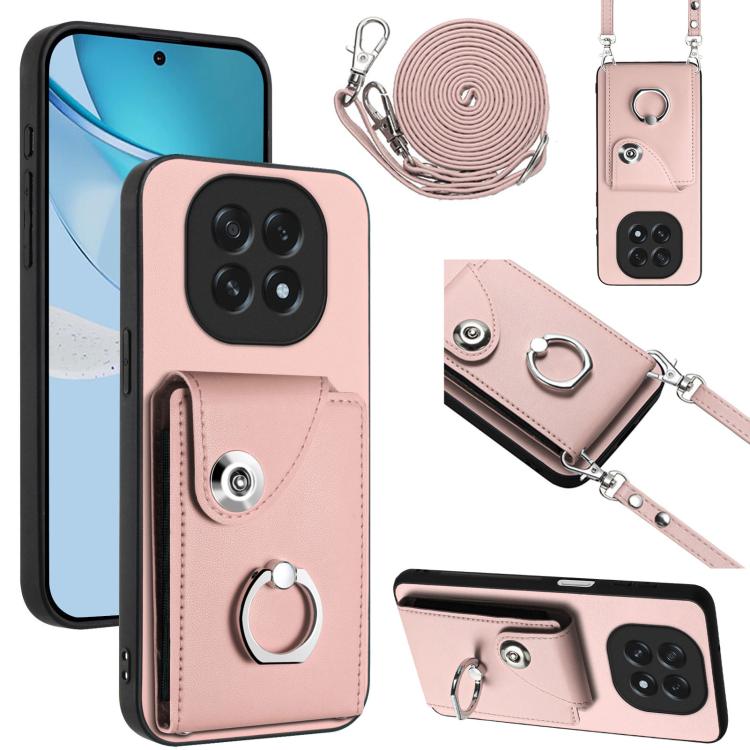 Organ Card Bag Ring Holder Phone Case with Long Lanyard, For OPPO A5 4G / F29 5G, For OPPO Find X8s+, For OPPO Find X8s, For OPPO Find X8 Ultra, For OPPO A5 Energy / A5 Pro Global, For OPPO A3 Pro Global / A3 Energy, For OPPO Reno12 Pro Global         ...