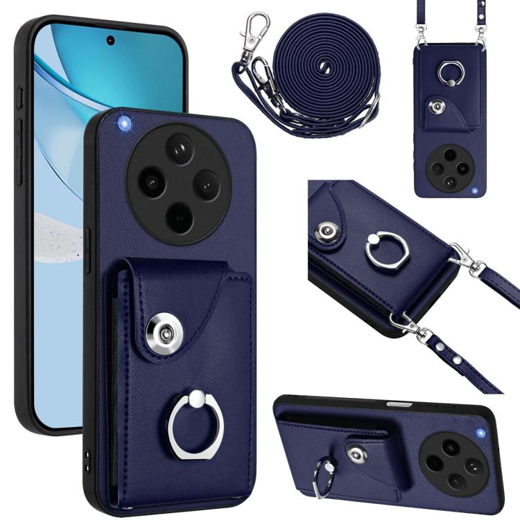 Organ Card Bag Ring Holder Phone Case with Long Lanyard, For OPPO A5 4G / F29 5G, For OPPO Find X8s+, For OPPO Find X8s, For OPPO Find X8 Ultra, For OPPO A5 Energy / A5 Pro Global, For OPPO A3 Pro Global / A3 Energy, For OPPO Reno12 Pro Global         ...