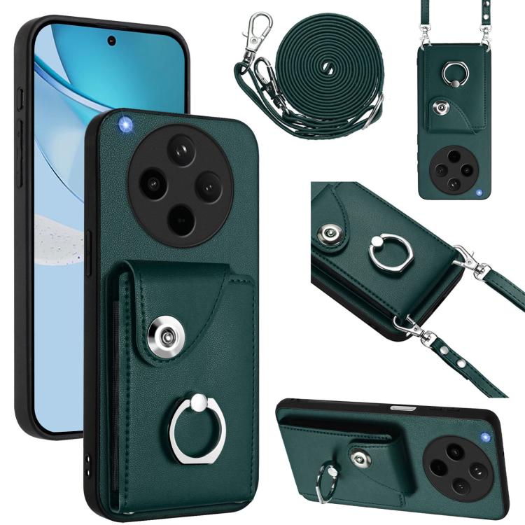 Organ Card Bag Ring Holder Phone Case with Long Lanyard, For OPPO A5 4G / F29 5G, For OPPO Find X8s+, For OPPO Find X8s, For OPPO Find X8 Ultra, For OPPO A5 Energy / A5 Pro Global, For OPPO A3 Pro Global / A3 Energy, For OPPO Reno12 Pro Global         ...