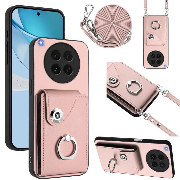 Organ Card Bag Ring Holder Phone Case with Long Lanyard, For OPPO A5 4G / F29 5G, For OPPO Find X8s+, For OPPO Find X8s, For OPPO Find X8 Ultra, For OPPO A5 Energy / A5 Pro Global, For OPPO A3 Pro Global / A3 Energy, For OPPO Reno12 Pro Global         ...