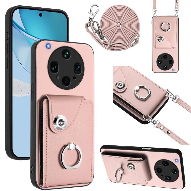 Organ Card Bag Ring Holder Phone Case with Long Lanyard, For OPPO A5 4G / F29 5G, For OPPO Find X8s+, For OPPO Find X8s, For OPPO Find X8 Ultra, For OPPO A5 Energy / A5 Pro Global, For OPPO A3 Pro Global / A3 Energy, For OPPO Reno12 Pro Global         ...
