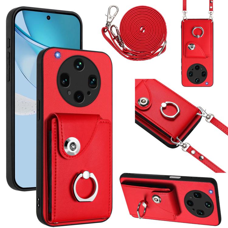 Organ Card Bag Ring Holder Phone Case with Long Lanyard, For OPPO A5 4G / F29 5G, For OPPO Find X8s+, For OPPO Find X8s, For OPPO Find X8 Ultra, For OPPO A5 Energy / A5 Pro Global, For OPPO A3 Pro Global / A3 Energy, For OPPO Reno12 Pro Global         ...