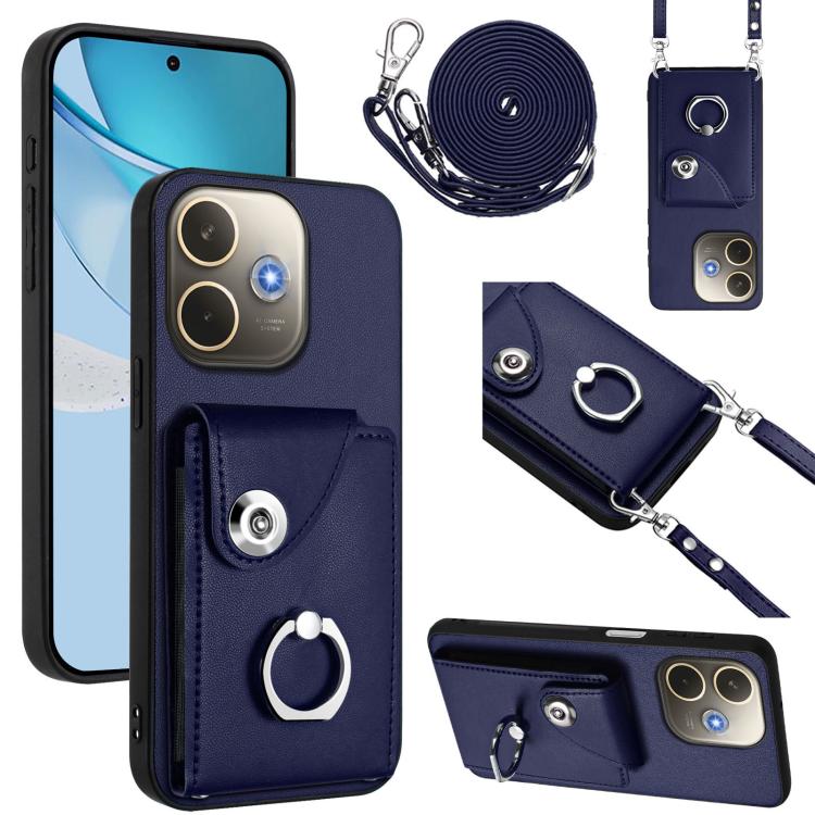 Organ Card Bag Ring Holder Phone Case with Long Lanyard, For OPPO A5 4G / F29 5G, For OPPO Find X8s+, For OPPO Find X8s, For OPPO Find X8 Ultra, For OPPO A5 Energy / A5 Pro Global, For OPPO A3 Pro Global / A3 Energy, For OPPO Reno12 Pro Global         ...