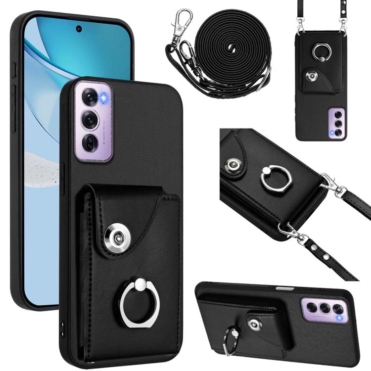 Organ Card Bag Ring Holder Phone Case with Long Lanyard, For OPPO A5 4G / F29 5G, For OPPO Find X8s+, For OPPO Find X8s, For OPPO Find X8 Ultra, For OPPO A5 Energy / A5 Pro Global, For OPPO A3 Pro Global / A3 Energy, For OPPO Reno12 Pro Global         ...