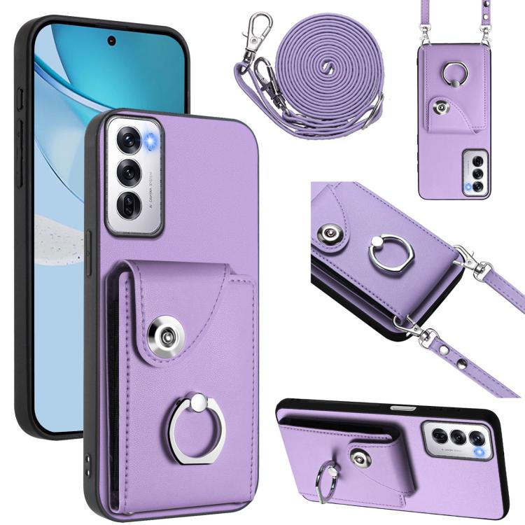Organ Card Bag Ring Holder Phone Case with Long Lanyard, For OPPO A5 4G / F29 5G, For OPPO Find X8s+, For OPPO Find X8s, For OPPO Find X8 Ultra, For OPPO A5 Energy / A5 Pro Global, For OPPO A3 Pro Global / A3 Energy, For OPPO Reno12 Pro Global         ...