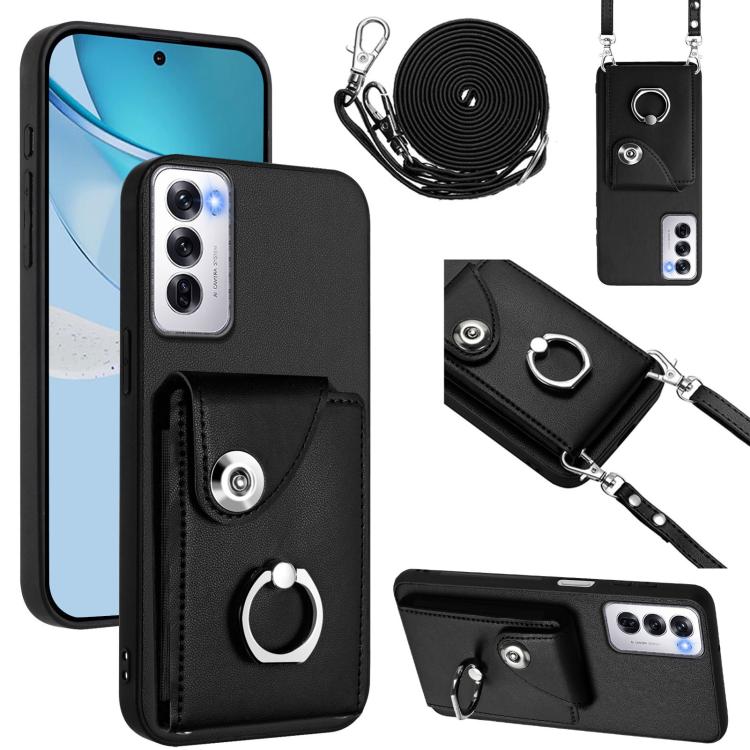 Organ Card Bag Ring Holder Phone Case with Long Lanyard, For OPPO A5 4G / F29 5G, For OPPO Find X8s+, For OPPO Find X8s, For OPPO Find X8 Ultra, For OPPO A5 Energy / A5 Pro Global, For OPPO A3 Pro Global / A3 Energy, For OPPO Reno12 Pro Global         ...