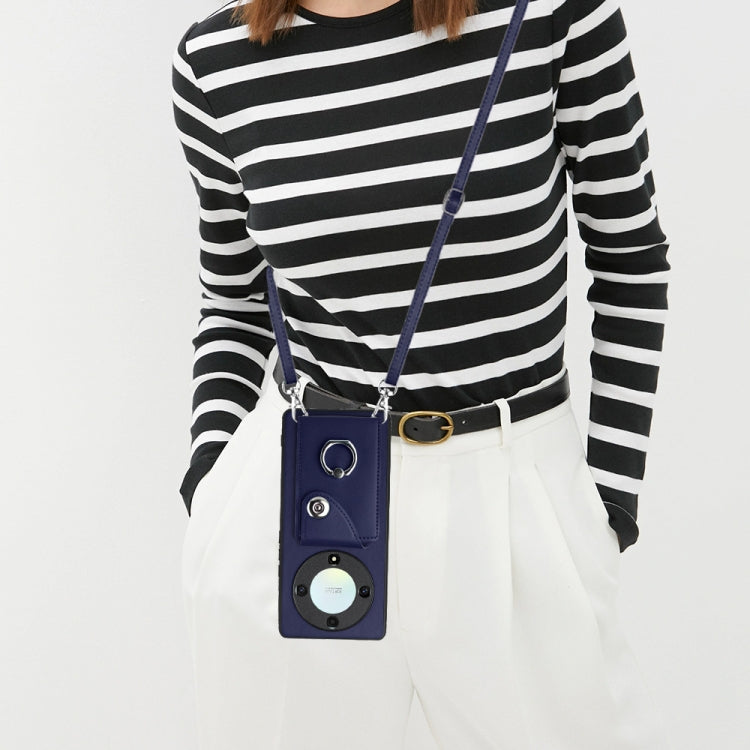 Organ Card Bag Ring Holder Phone Case with Long Lanyard, For Honor X9a / Magic5 Lite