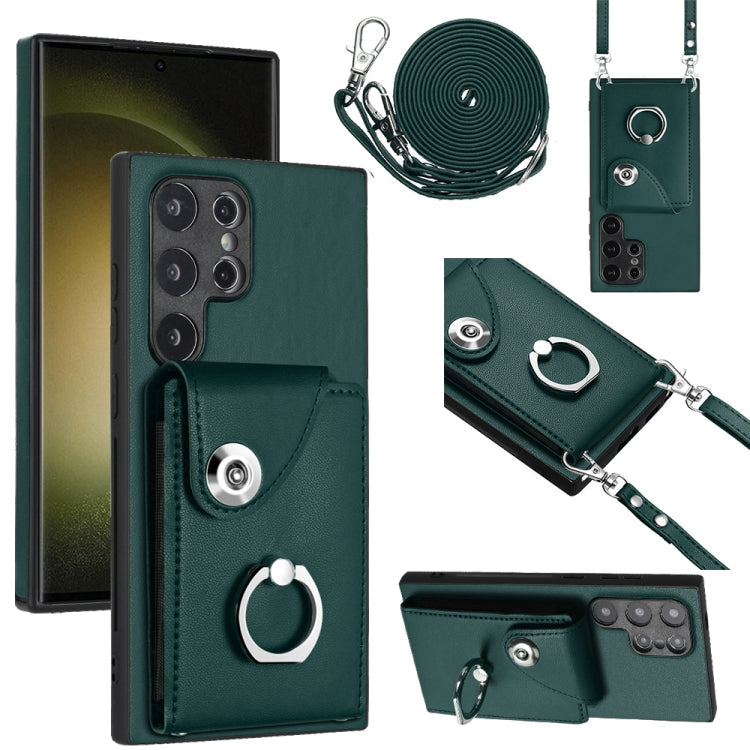 Organ Card Bag Ring Holder Phone Case with Long Lanyard, For Samsung Galaxy A55, For Samsung Galaxy A35, For Samsung Galaxy S24 Ultra 5G, For Samsung Galaxy S24+ 5G, For Samsung Galaxy S24 5G, For Samsung Galaxy A15 4G, For Samsung Galaxy A05          ...