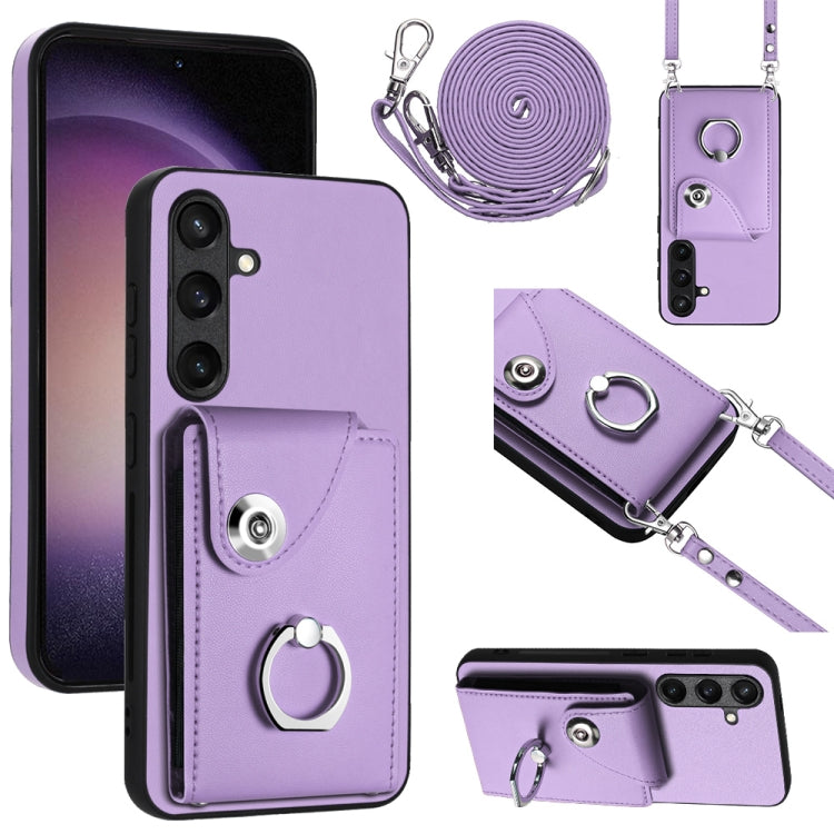 Organ Card Bag Ring Holder Phone Case with Long Lanyard, For Samsung Galaxy A55, For Samsung Galaxy A35, For Samsung Galaxy S24 Ultra 5G, For Samsung Galaxy S24+ 5G, For Samsung Galaxy S24 5G, For Samsung Galaxy A15 4G, For Samsung Galaxy A05          ...