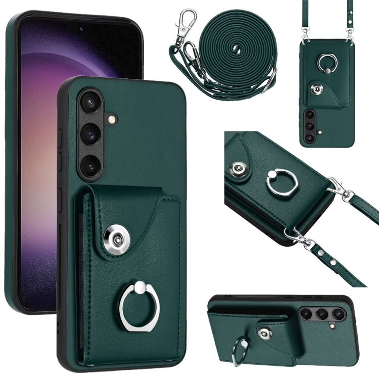 Organ Card Bag Ring Holder Phone Case with Long Lanyard, For Samsung Galaxy A55, For Samsung Galaxy A35, For Samsung Galaxy S24 Ultra 5G, For Samsung Galaxy S24+ 5G, For Samsung Galaxy S24 5G, For Samsung Galaxy A15 4G, For Samsung Galaxy A05          ...