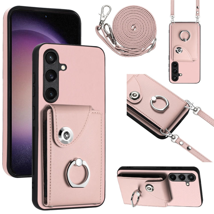 Organ Card Bag Ring Holder Phone Case with Long Lanyard, For Samsung Galaxy A55, For Samsung Galaxy A35, For Samsung Galaxy S24 Ultra 5G, For Samsung Galaxy S24+ 5G, For Samsung Galaxy S24 5G, For Samsung Galaxy A15 4G, For Samsung Galaxy A05          ...