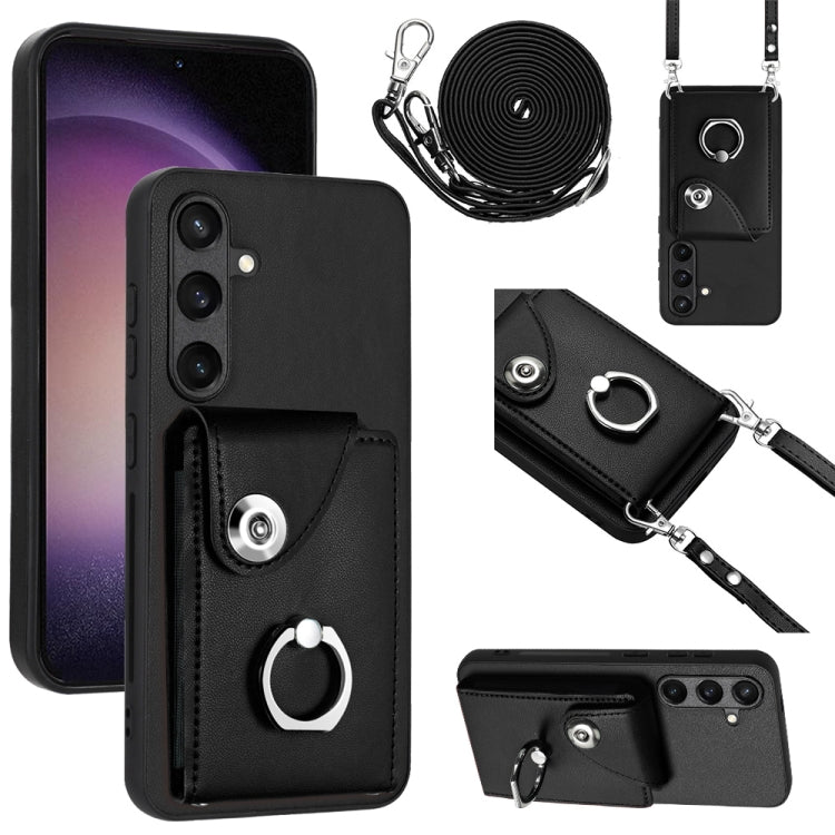 Organ Card Bag Ring Holder Phone Case with Long Lanyard, For Samsung Galaxy A55, For Samsung Galaxy A35, For Samsung Galaxy S24 Ultra 5G, For Samsung Galaxy S24+ 5G, For Samsung Galaxy S24 5G, For Samsung Galaxy A15 4G, For Samsung Galaxy A05          ...