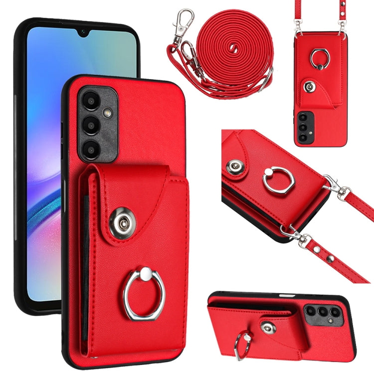 Organ Card Bag Ring Holder Phone Case with Long Lanyard, For Samsung Galaxy A55, For Samsung Galaxy A35, For Samsung Galaxy S24 Ultra 5G, For Samsung Galaxy S24+ 5G, For Samsung Galaxy S24 5G, For Samsung Galaxy A15 4G, For Samsung Galaxy A05          ...