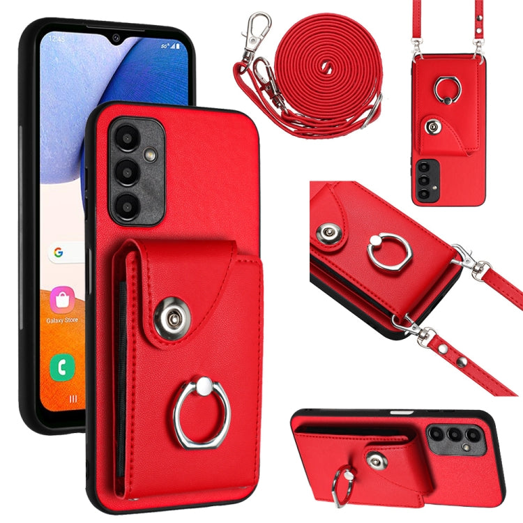 Organ Card Bag Ring Holder Phone Case with Long Lanyard, For Samsung Galaxy A25 5G, For Samsung Galaxy S23 FE 5G, For Samsung Galaxy A24 4G, For Samsung Galaxy A04e/M04/F04 4G, For Samsung Galaxy A34 5G, For Samsung Galaxy A54 5G                       ...