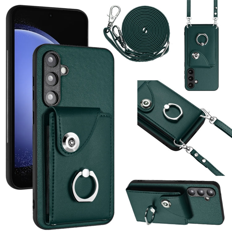 Organ Card Bag Ring Holder Phone Case with Long Lanyard, For Samsung Galaxy A25 5G, For Samsung Galaxy S23 FE 5G, For Samsung Galaxy A24 4G, For Samsung Galaxy A04e/M04/F04 4G, For Samsung Galaxy A34 5G, For Samsung Galaxy A54 5G                       ...
