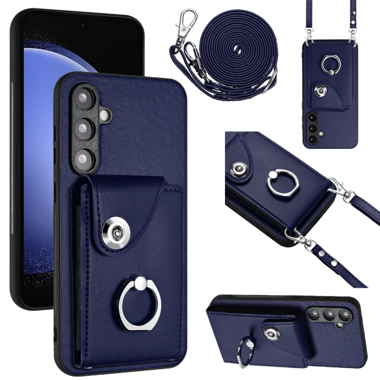Organ Card Bag Ring Holder Phone Case with Long Lanyard, For Samsung Galaxy A25 5G, For Samsung Galaxy S23 FE 5G, For Samsung Galaxy A24 4G, For Samsung Galaxy A04e/M04/F04 4G, For Samsung Galaxy A34 5G, For Samsung Galaxy A54 5G                       ...