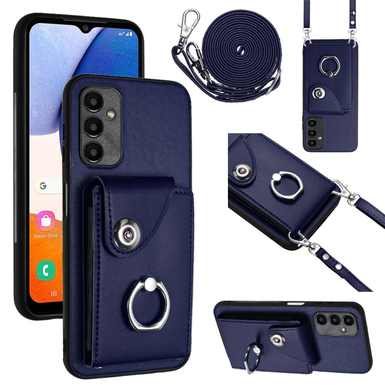 Organ Card Bag Ring Holder Phone Case with Long Lanyard, For Samsung Galaxy A25 5G, For Samsung Galaxy S23 FE 5G, For Samsung Galaxy A24 4G, For Samsung Galaxy A04e/M04/F04 4G, For Samsung Galaxy A34 5G, For Samsung Galaxy A54 5G                       ...