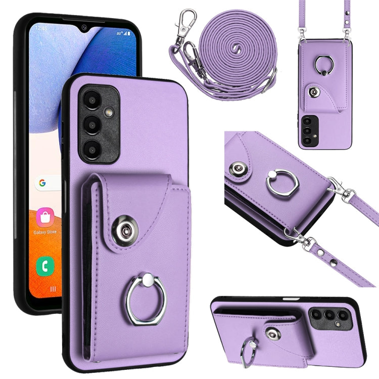 Organ Card Bag Ring Holder Phone Case with Long Lanyard, For Samsung Galaxy A25 5G, For Samsung Galaxy S23 FE 5G, For Samsung Galaxy A24 4G, For Samsung Galaxy A04e/M04/F04 4G, For Samsung Galaxy A34 5G, For Samsung Galaxy A54 5G                       ...