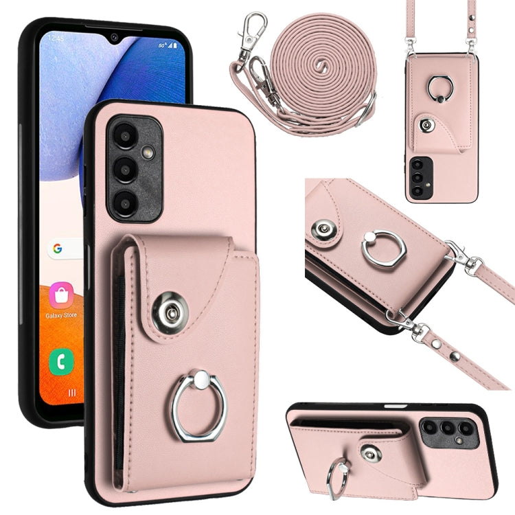 Organ Card Bag Ring Holder Phone Case with Long Lanyard, For Samsung Galaxy A25 5G, For Samsung Galaxy S23 FE 5G, For Samsung Galaxy A24 4G, For Samsung Galaxy A04e/M04/F04 4G, For Samsung Galaxy A34 5G, For Samsung Galaxy A54 5G                       ...