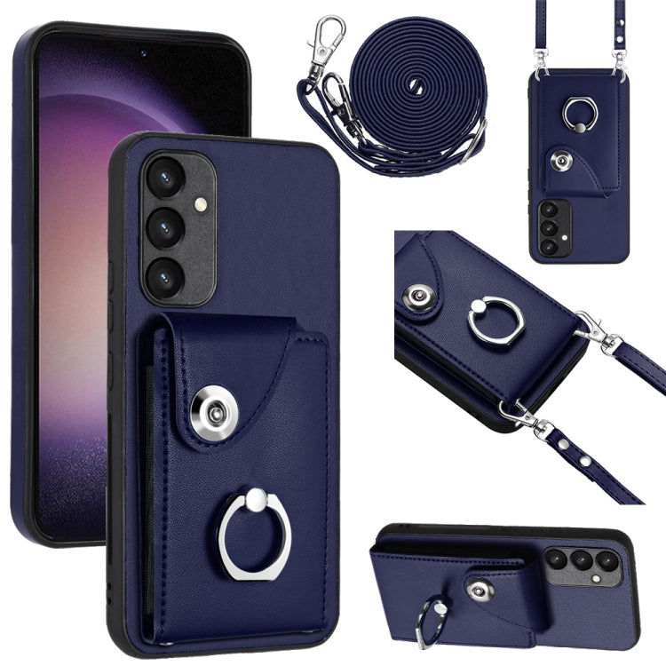 Organ Card Bag Ring Holder Phone Case with Long Lanyard, For Samsung Galaxy A25 5G, For Samsung Galaxy S23 FE 5G, For Samsung Galaxy A24 4G, For Samsung Galaxy A04e/M04/F04 4G, For Samsung Galaxy A34 5G, For Samsung Galaxy A54 5G                       ...