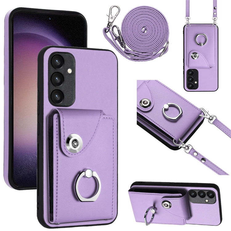 Organ Card Bag Ring Holder Phone Case with Long Lanyard, For Samsung Galaxy A25 5G, For Samsung Galaxy S23 FE 5G, For Samsung Galaxy A24 4G, For Samsung Galaxy A04e/M04/F04 4G, For Samsung Galaxy A34 5G, For Samsung Galaxy A54 5G                       ...
