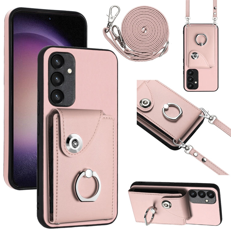 Organ Card Bag Ring Holder Phone Case with Long Lanyard, For Samsung Galaxy A25 5G, For Samsung Galaxy S23 FE 5G, For Samsung Galaxy A24 4G, For Samsung Galaxy A04e/M04/F04 4G, For Samsung Galaxy A34 5G, For Samsung Galaxy A54 5G                       ...