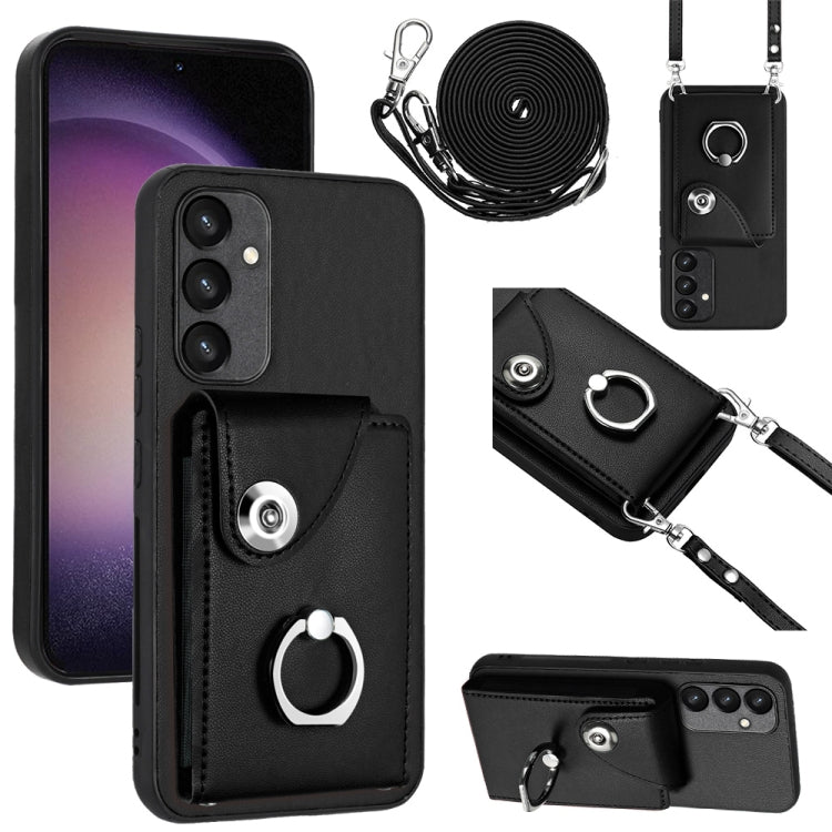 Organ Card Bag Ring Holder Phone Case with Long Lanyard, For Samsung Galaxy A25 5G, For Samsung Galaxy S23 FE 5G, For Samsung Galaxy A24 4G, For Samsung Galaxy A04e/M04/F04 4G, For Samsung Galaxy A34 5G, For Samsung Galaxy A54 5G                       ...