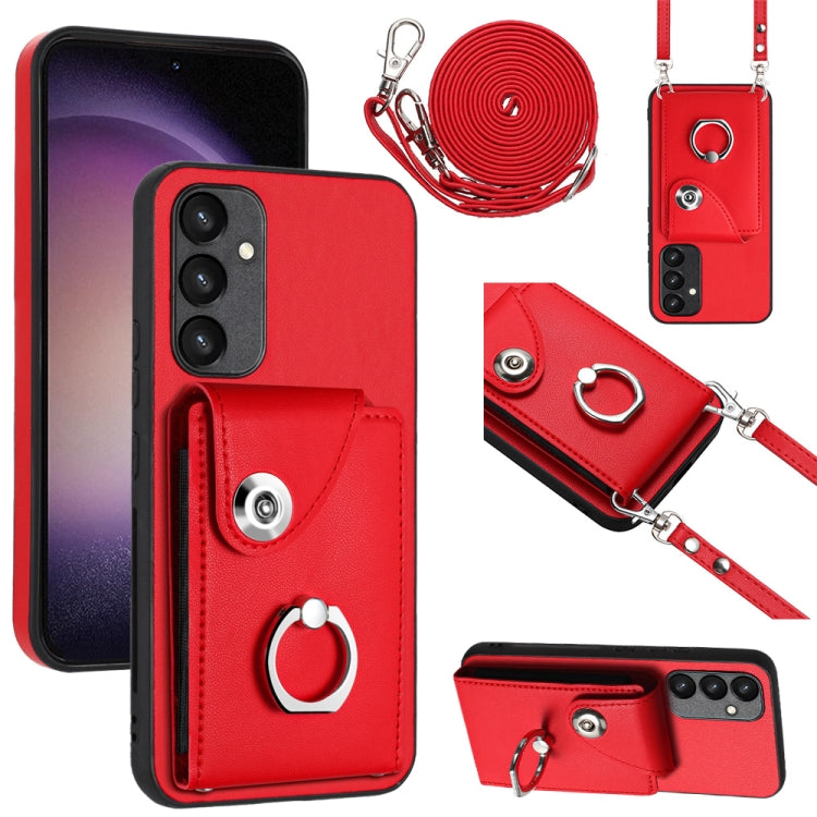 Organ Card Bag Ring Holder Phone Case with Long Lanyard, For Samsung Galaxy A25 5G, For Samsung Galaxy S23 FE 5G, For Samsung Galaxy A24 4G, For Samsung Galaxy A04e/M04/F04 4G, For Samsung Galaxy A34 5G, For Samsung Galaxy A54 5G                       ...