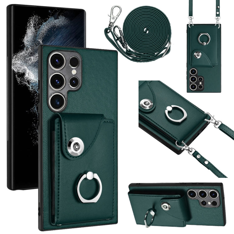 Organ Card Bag Ring Holder Phone Case with Long Lanyard, For Samsung Galaxy A25 5G, For Samsung Galaxy S23 FE 5G, For Samsung Galaxy A24 4G, For Samsung Galaxy A04e/M04/F04 4G, For Samsung Galaxy A34 5G, For Samsung Galaxy A54 5G                       ...