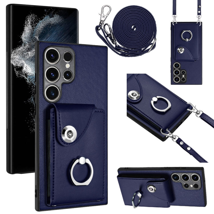 Organ Card Bag Ring Holder Phone Case with Long Lanyard, For Samsung Galaxy A25 5G, For Samsung Galaxy S23 FE 5G, For Samsung Galaxy A24 4G, For Samsung Galaxy A04e/M04/F04 4G, For Samsung Galaxy A34 5G, For Samsung Galaxy A54 5G                       ...