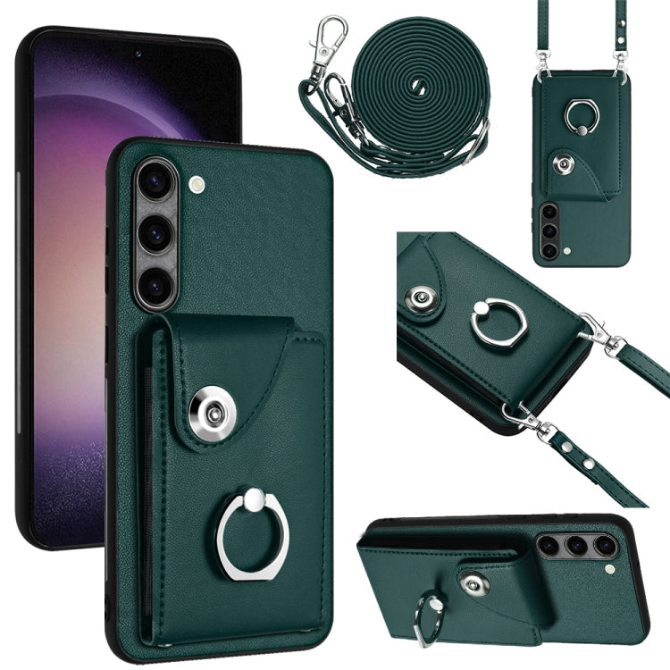 Organ Card Bag Ring Holder Phone Case with Long Lanyard, For Samsung Galaxy S23 5G, For Samsung Galaxy A14 5G, For Samsung Galaxy A04 4G, For Samsung Galaxy A13 5G / A04s, For Samsung Galaxy S20 FE, For Samsung Galaxy A23 165.4mm                       ...