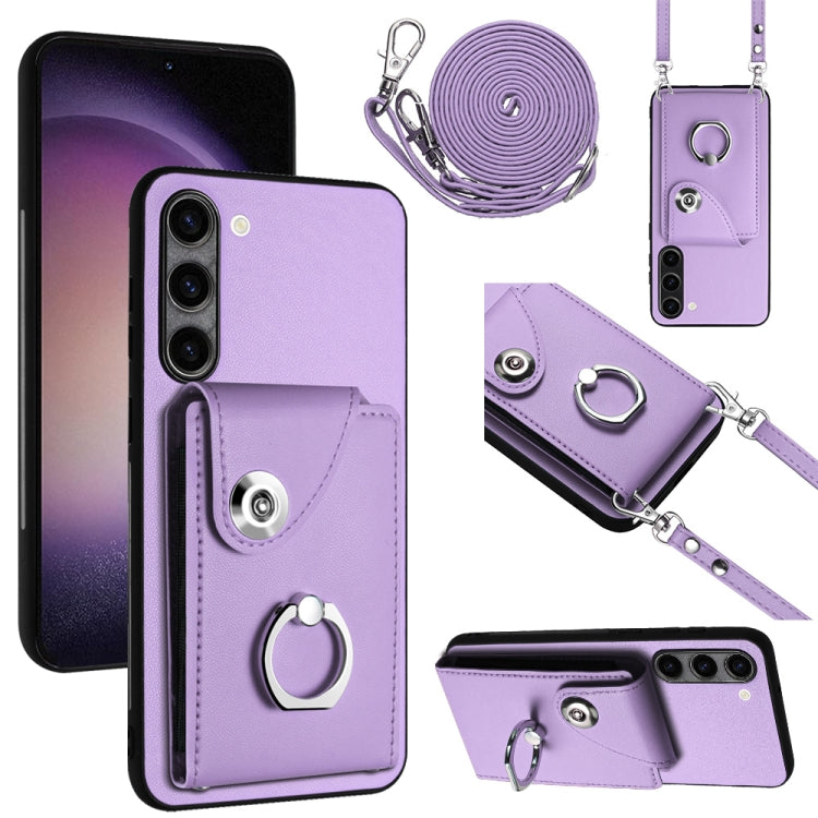 Organ Card Bag Ring Holder Phone Case with Long Lanyard, For Samsung Galaxy S23 5G, For Samsung Galaxy A14 5G, For Samsung Galaxy A04 4G, For Samsung Galaxy A13 5G / A04s, For Samsung Galaxy S20 FE, For Samsung Galaxy A23 165.4mm                       ...