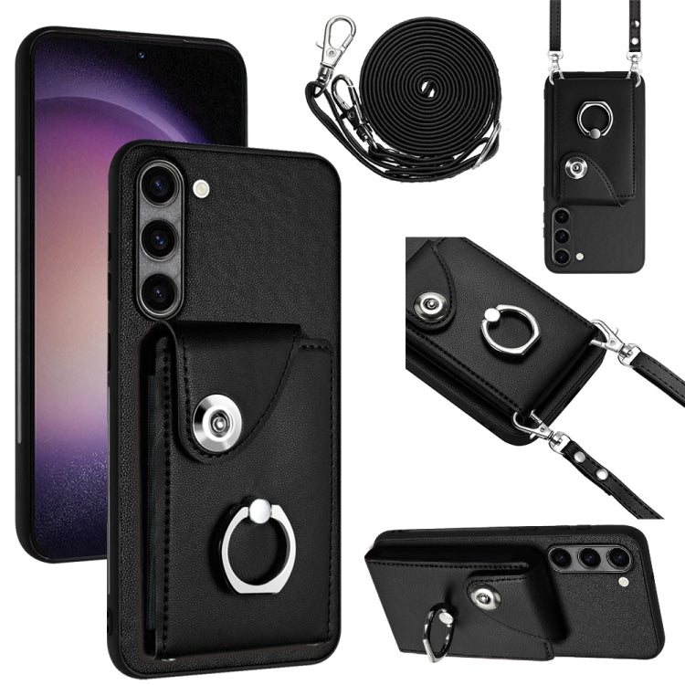 Organ Card Bag Ring Holder Phone Case with Long Lanyard, For Samsung Galaxy S23 5G, For Samsung Galaxy A14 5G, For Samsung Galaxy A04 4G, For Samsung Galaxy A13 5G / A04s, For Samsung Galaxy S20 FE, For Samsung Galaxy A23 165.4mm                       ...