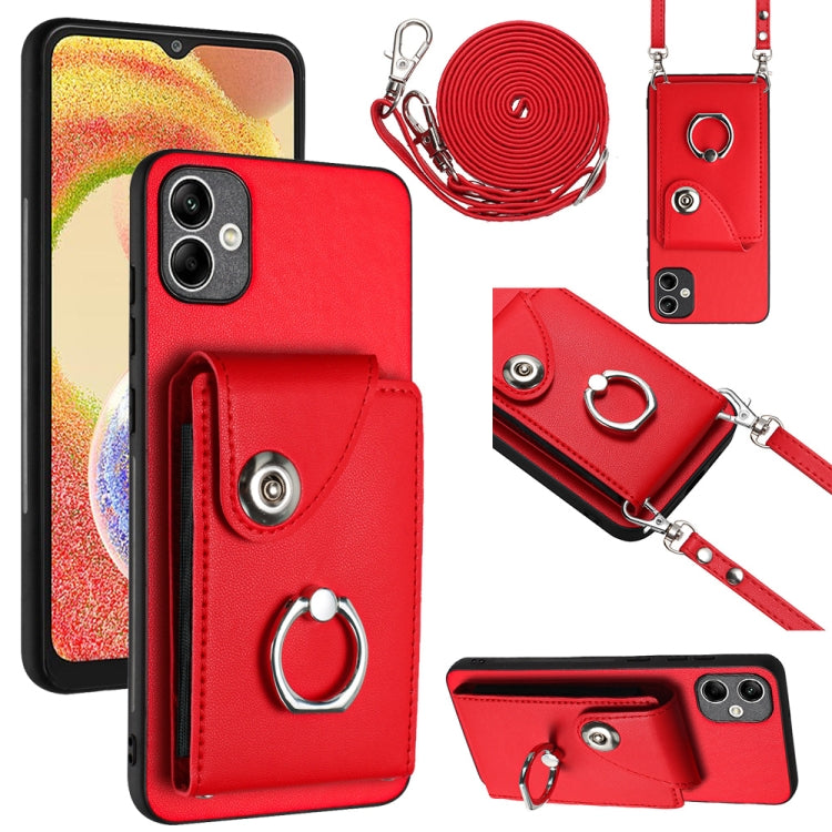 Organ Card Bag Ring Holder Phone Case with Long Lanyard, For Samsung Galaxy S23 5G, For Samsung Galaxy A14 5G, For Samsung Galaxy A04 4G, For Samsung Galaxy A13 5G / A04s, For Samsung Galaxy S20 FE, For Samsung Galaxy A23 165.4mm                       ...