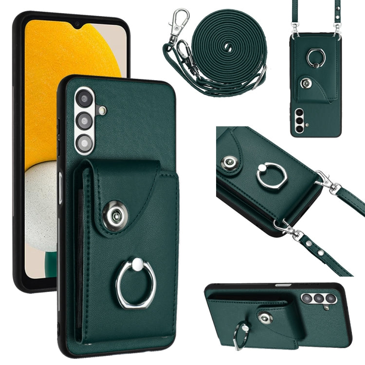 Organ Card Bag Ring Holder Phone Case with Long Lanyard, For Samsung Galaxy S23 5G, For Samsung Galaxy A14 5G, For Samsung Galaxy A04 4G, For Samsung Galaxy A13 5G / A04s, For Samsung Galaxy S20 FE, For Samsung Galaxy A23 165.4mm                       ...