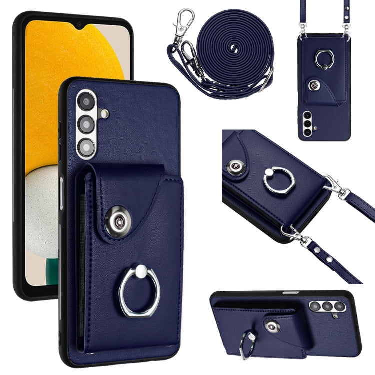 Organ Card Bag Ring Holder Phone Case with Long Lanyard, For Samsung Galaxy S23 5G, For Samsung Galaxy A14 5G, For Samsung Galaxy A04 4G, For Samsung Galaxy A13 5G / A04s, For Samsung Galaxy S20 FE, For Samsung Galaxy A23 165.4mm                       ...