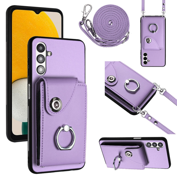 Organ Card Bag Ring Holder Phone Case with Long Lanyard, For Samsung Galaxy S23 5G, For Samsung Galaxy A14 5G, For Samsung Galaxy A04 4G, For Samsung Galaxy A13 5G / A04s, For Samsung Galaxy S20 FE, For Samsung Galaxy A23 165.4mm                       ...