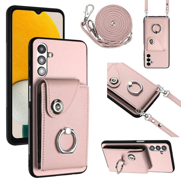 Organ Card Bag Ring Holder Phone Case with Long Lanyard, For Samsung Galaxy S23 5G, For Samsung Galaxy A14 5G, For Samsung Galaxy A04 4G, For Samsung Galaxy A13 5G / A04s, For Samsung Galaxy S20 FE, For Samsung Galaxy A23 165.4mm                       ...