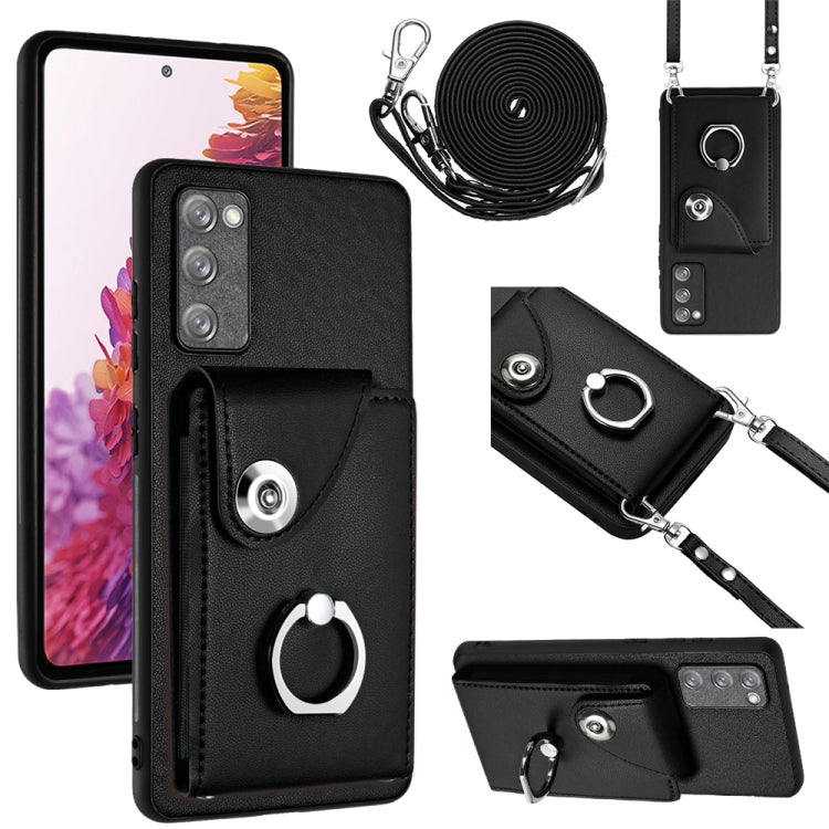 Organ Card Bag Ring Holder Phone Case with Long Lanyard, For Samsung Galaxy S23 5G, For Samsung Galaxy A14 5G, For Samsung Galaxy A04 4G, For Samsung Galaxy A13 5G / A04s, For Samsung Galaxy S20 FE, For Samsung Galaxy A23 165.4mm                       ...