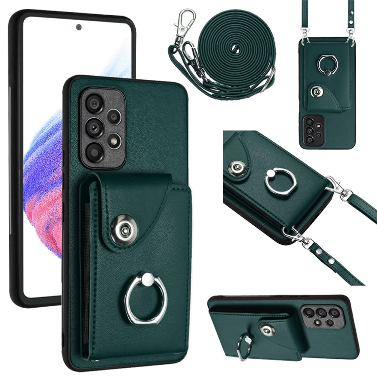 Organ Card Bag Ring Holder Phone Case with Long Lanyard, For Samsung Galaxy S23 5G, For Samsung Galaxy A14 5G, For Samsung Galaxy A04 4G, For Samsung Galaxy A13 5G / A04s, For Samsung Galaxy S20 FE, For Samsung Galaxy A23 165.4mm                       ...