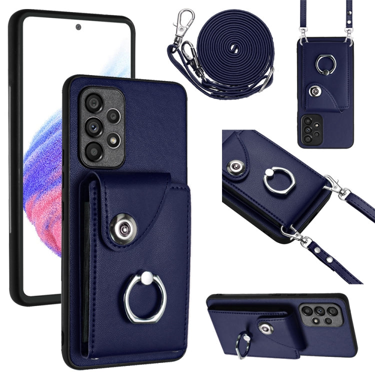 Organ Card Bag Ring Holder Phone Case with Long Lanyard, For Samsung Galaxy S23 5G, For Samsung Galaxy A14 5G, For Samsung Galaxy A04 4G, For Samsung Galaxy A13 5G / A04s, For Samsung Galaxy S20 FE, For Samsung Galaxy A23 165.4mm                       ...