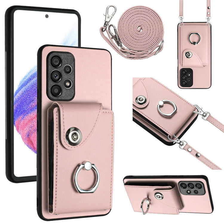 Organ Card Bag Ring Holder Phone Case with Long Lanyard, For Samsung Galaxy S23 5G, For Samsung Galaxy A14 5G, For Samsung Galaxy A04 4G, For Samsung Galaxy A13 5G / A04s, For Samsung Galaxy S20 FE, For Samsung Galaxy A23 165.4mm                       ...
