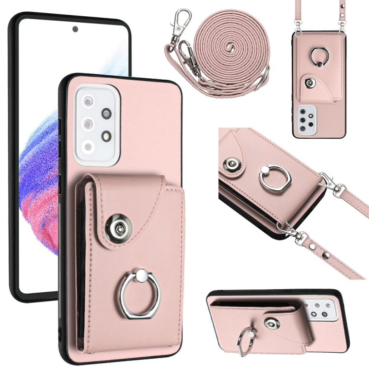 Organ Card Bag Ring Holder Phone Case with Long Lanyard, For Samsung Galaxy S23 5G, For Samsung Galaxy A14 5G, For Samsung Galaxy A04 4G, For Samsung Galaxy A13 5G / A04s, For Samsung Galaxy S20 FE, For Samsung Galaxy A23 165.4mm                       ...