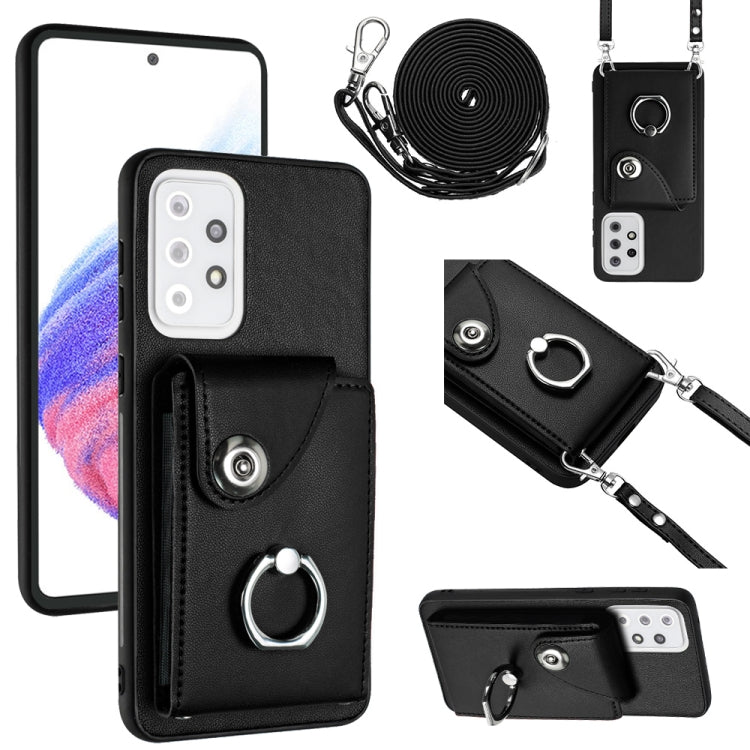 Organ Card Bag Ring Holder Phone Case with Long Lanyard, For Samsung Galaxy S23 5G, For Samsung Galaxy A14 5G, For Samsung Galaxy A04 4G, For Samsung Galaxy A13 5G / A04s, For Samsung Galaxy S20 FE, For Samsung Galaxy A23 165.4mm                       ...