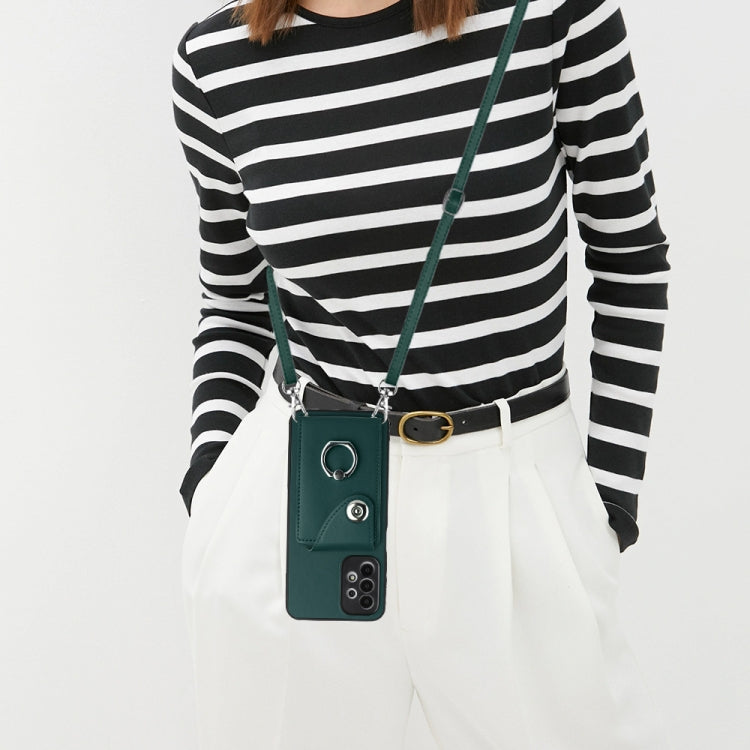 Organ Card Bag Ring Holder Phone Case with Long Lanyard, For Samsung Galaxy A13 4G, For Samsung Galaxy S22 Ultra 5G, For Samsung Galaxy S22+ 5G, For Samsung Galaxy S22 5G, For Samsung Galaxy S21 FE 5G, For Samsung Galaxy A52 5G, For Samsung Galaxy A12